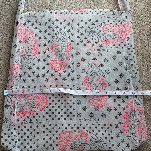 Free People sheer Gauze fabric shopping tote bag - Picture 2 of 4